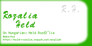 rozalia held business card